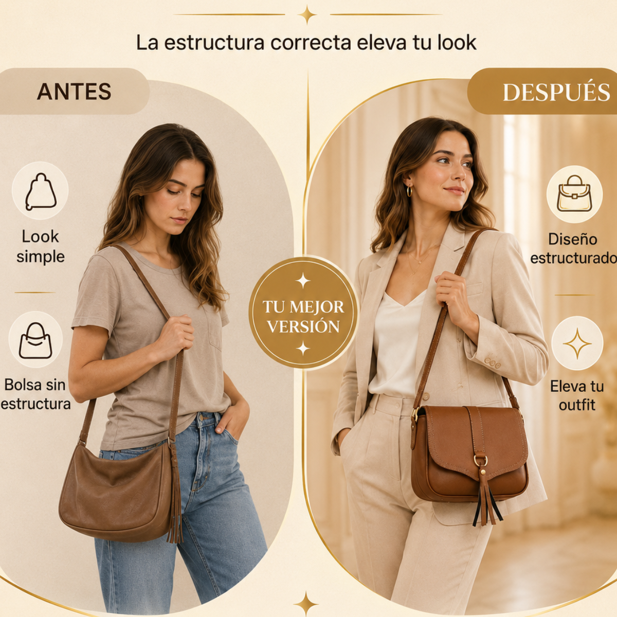 Bolso VLZ Elegante y Estructurado para Todos los Días