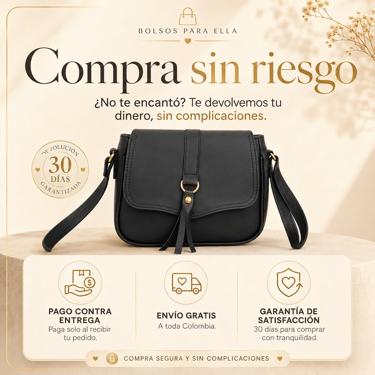 Bolso VLZ Elegante y Estructurado para Todos los Días